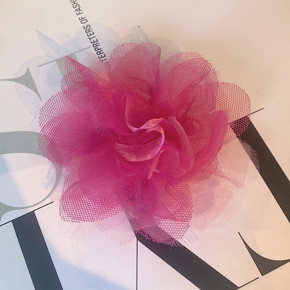 Large Oversized Pink Tulle Flower Appliqué Sex & The City - Picture 2 of 7
